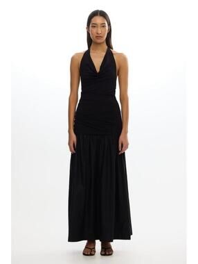 340$ Significant Other Ariya Halter Maxi Evening Party Dress Size 4 Black